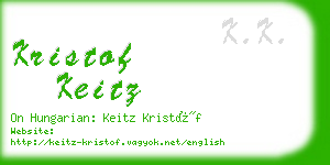 kristof keitz business card